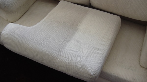 During Upholstery Cleaning